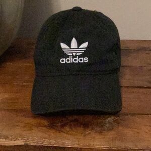 Adidas Black Cap with White Trefoil Logo